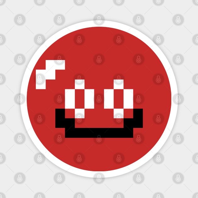 Red Slime Face 8-bit Magnet by CCDesign